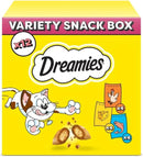 DREAMIES - Cat Treats - 12 x 60g - Multipack Biscuits - Variety Snack Box - 12 Pouches