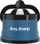 AnySharp Knife Sharpener, Hands-Free Safety, PowerGrip Suction, Safely Sharpens All Kitchen Knives, Ideal for Hardened Steel