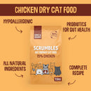 Scrumbles Adult and Senior Cats Dry Food, 750g