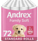 Andrex Family Soft Toilet Tissue 72 Rolls (Previously Andrex Gentle Clean) Gentle on your Family’s skin– Bulk Pack of 72 Toilet Rolls, FSC Certified
