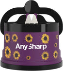 AnySharp Knife Sharpener, Hands-Free Safety, PowerGrip Suction, Safely Sharpens All Kitchen Knives, Ideal for Hardened Steel