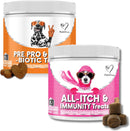 NutriPaw Itchy, Sensitive Dog Bundle - Soft Chews To Soothe Itchy Paws, Eyes, Ears, Skin - Probiotics for Bum Scooting, Gunky Ears, Gut Health & Anal Glands - Great for all dogs Visit the NutriPaw Store