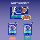 PURINA ONE Senior 7+ Mini Fillets Salmon & Ocean Fish Wet Cat Food 8x85g (Pack of 5)