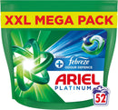 Ariel Platinum PODS, Washing Liquid Laundry Detergent Capsules 52 Washes, +Touch Of Febreze Odour Defencel, Removes 7-old sweat odours (Packaging may vary)