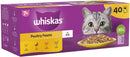 120 x 85g Whiskas 7+ Poultry Feasts Mixed Senior Wet Cat Food Pouches in Jelly