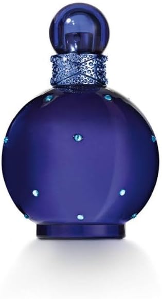 Britney Spears Midnight Fantasy 100 ml – Eau de Parfum for Women – Floral Amber Fruity Fragrance – Notes of Exotic Plum, Velvet Iris and Amber – Midnight Blue Bottle
