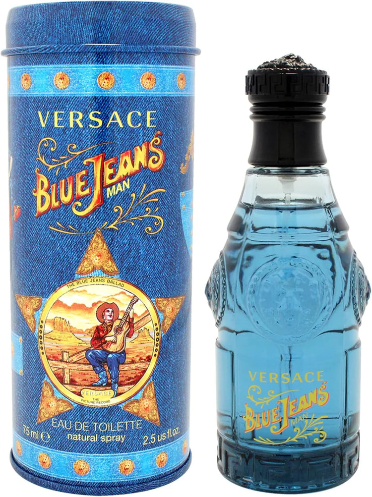 Versace Blue Jeans Eau De Toilette for Men, 75 ml (Pack of 1)