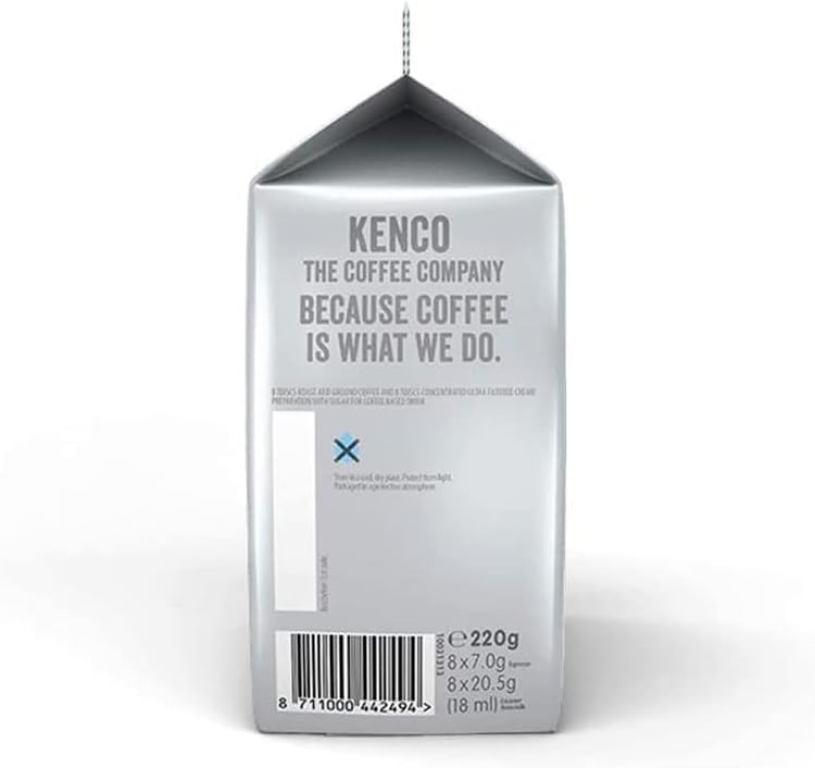 Tassimo Kenco Flat White Coffee Pods - 10 Packs (Total 80 Flat White Milky Coffee Drinks)