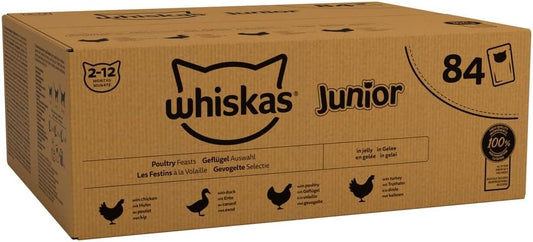 Whiskas Junior Poultry Selection in Jelly | 84 x 85g Megapack