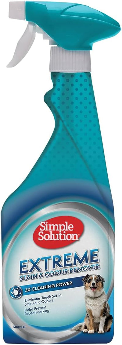 Simple Solution Extreme Dog Stain and Odour Remover, Enzymatic Cleaner with 3X Pro-Bacteria Cleaning Power - 500ml