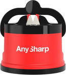 AnySharp Knife Sharpener, Hands-Free Safety, PowerGrip Suction, Safely Sharpens All Kitchen Knives, Ideal for Hardened Steel