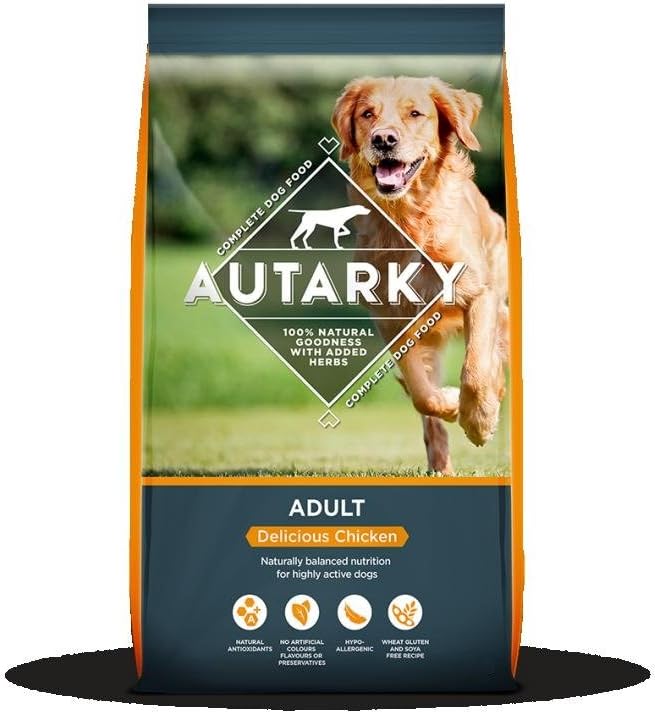 Autarky Hypoallergenic Delicious Chicken Dry Dog Food with Added Herbs, 12 kg