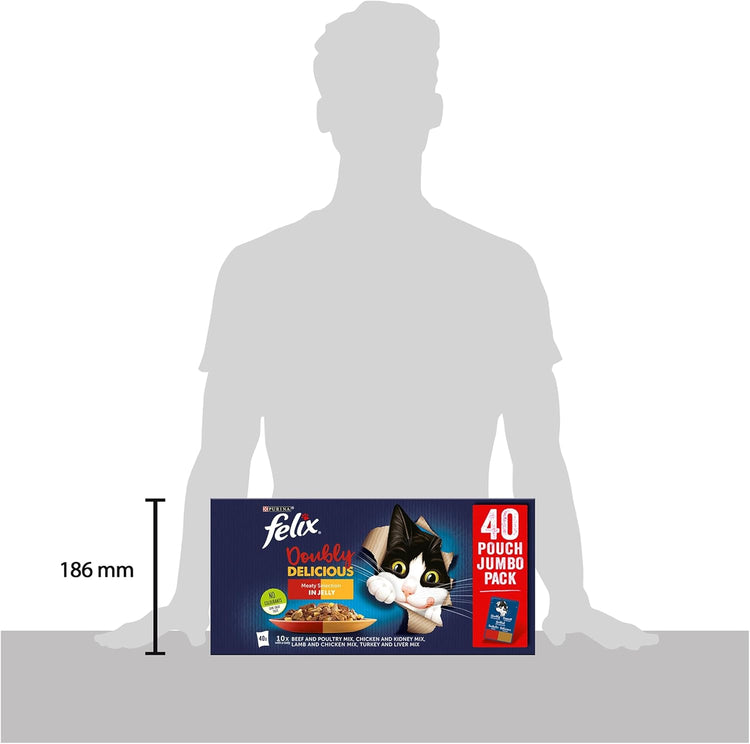 FELIX Doubly Delicious Countryside Selection in Jelly Wet Cat Food 40x85g