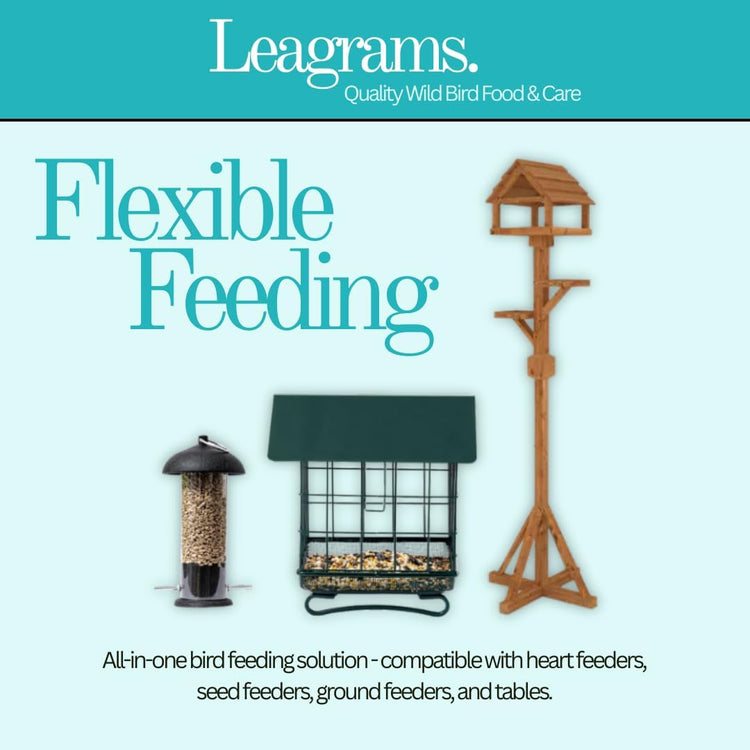 Leagrams Premium Sunflower Hearts (Sunflower Kernels) for Wild Birds – No Mess, High Oil, Bakery Grade High-Energy Feed (20kg) Bag