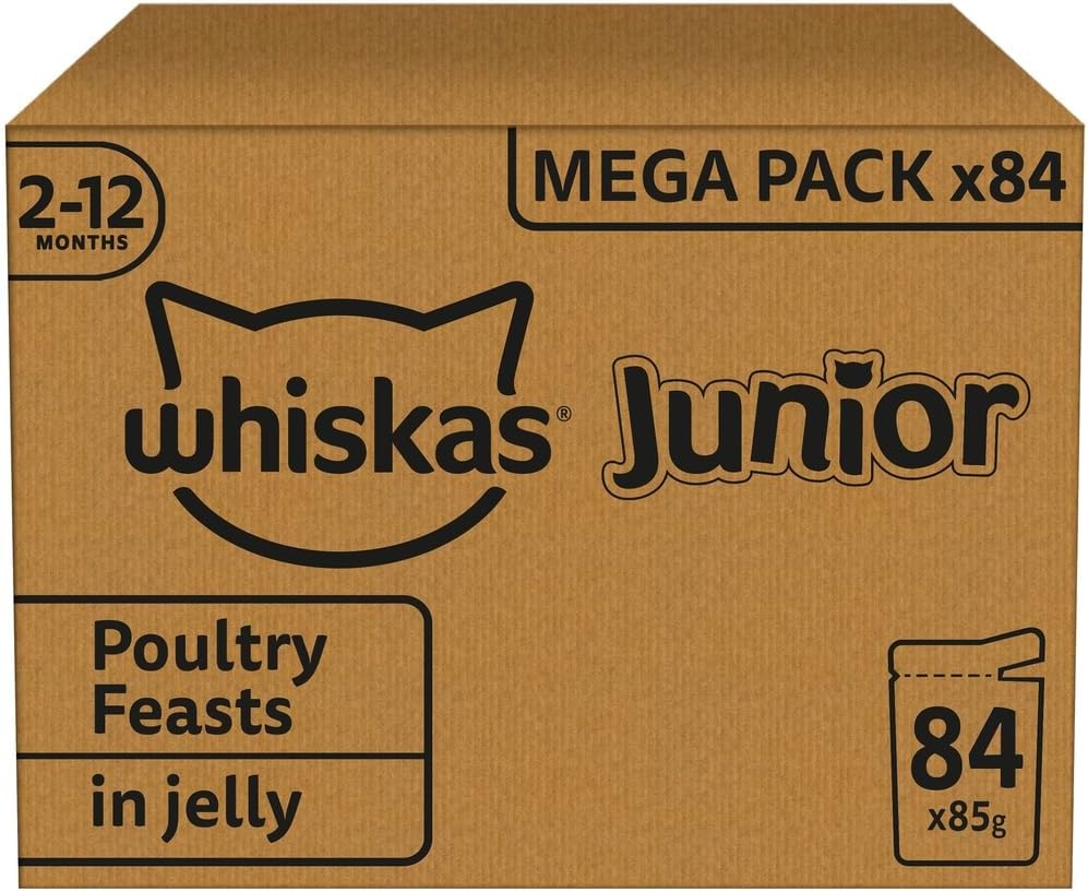 Whiskas Junior Poultry Selection in Jelly | 84 x 85g Megapack