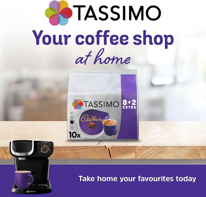 Tassimo Cadbury Hot Chocolate Pods x10 (Pack of 5, Total 50 Drinks)