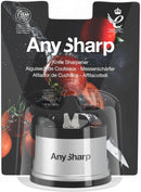 AnySharp Knife Sharpener, Hands-Free Safety, PowerGrip Suction, Safely Sharpens All Kitchen Knives, Ideal for Hardened Steel