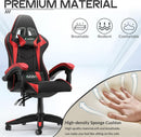Ergonomic Gaming Chair with Adjustable Height, Reclining Feature, Headrest, and Lumbar Support for Adults (Basics, Red)