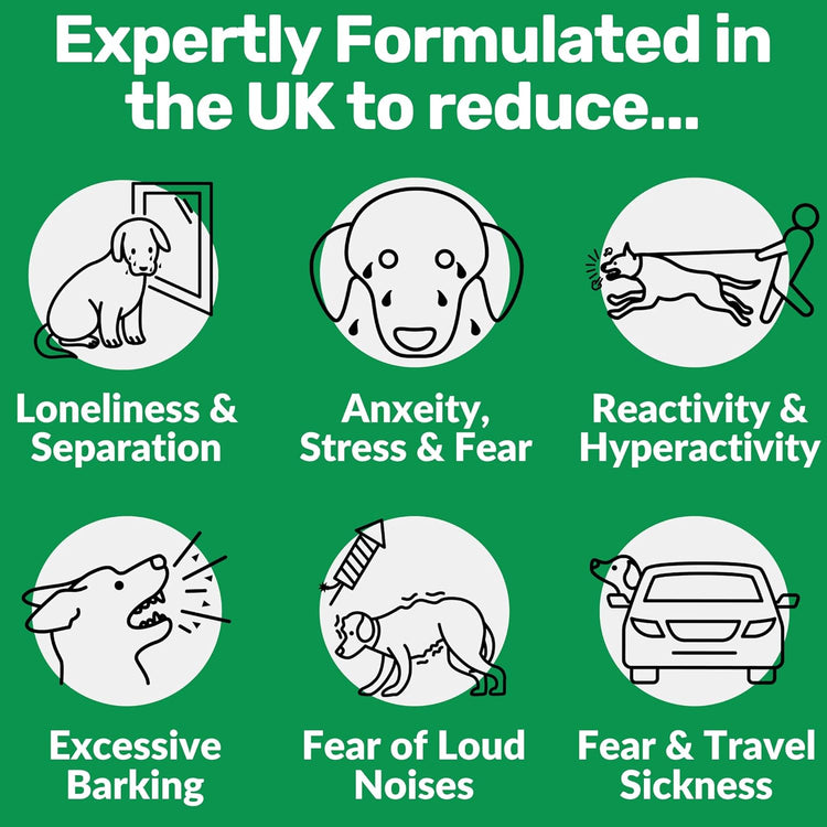 NutriPaw Calming Treats For Dogs - Reduce Stress, Fear, Separation, Barking, Hyperactivity, Reactivity, Aggression, Travel - Calm without Drowsiness dogs