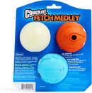 ChuckIt! Fetch Medley Gen 1 Rubber Dog Balls, The Whistler, Max Glow & Rebounce Balls for Dogs, Durable High Bounce Launcher Compatible Dog Toy, Medium, 3 Pack