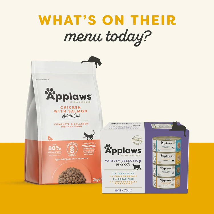 Applaws 100% Natural Wet Cat Food, Chicken Breast in Broth 70 g Tin, 24 x 70 g Tins