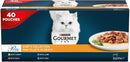 GOURMET Perle Chef's Collection Adult Wet Cat Food Mini Fillets in Gravy Variety Turkey, Tuna, Duck, Lamb 40 x 85g Pouches