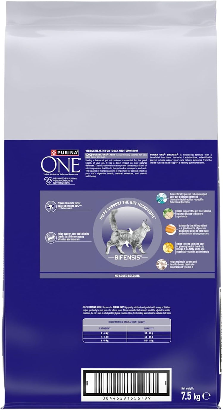 PURINA ONE Bifensis Adult Dry Cat Food Salmon 7.5kg Pack