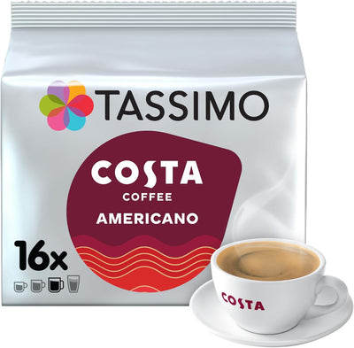 Tassimo Costa Americano Coffee Pods - 10 Packs (160 Drinks)