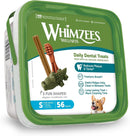 WHIMZEES By Wellness Variety Box Dental, Mixed Shapes, Size S, 56 Pieces, Natural and Grain Free Dog Chews, Dog Dental Sticks for Small Breeds, No Added Sugar