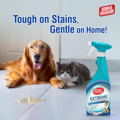 Simple Solution Extreme Dog Stain and Odour Remover, Enzymatic Cleaner with 3X Pro-Bacteria Cleaning Power - 500ml