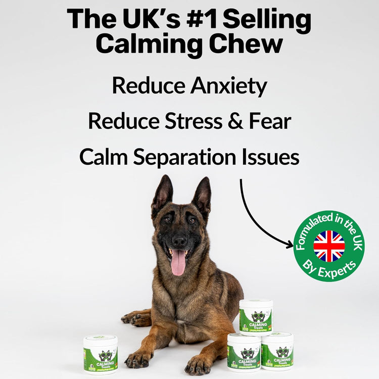 NutriPaw Calming Treats For Dogs - Reduce Stress, Fear, Separation, Barking, Hyperactivity, Reactivity, Aggression, Travel - Calm without Drowsiness dogs