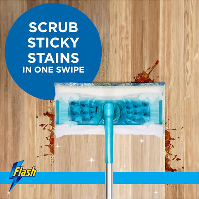 Flash Speedmop Wet Floor Cleaning Wipes, 48 Cloths (24x2), Antibac Lemon Multi-Surface, Trap & Lock Daily Dirt, Grease & Grime Without Getting Down On Your Knees