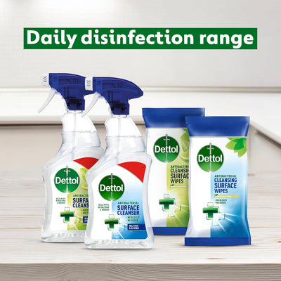 Dettol Antibacterial Cleansing Surface Wipes, Fragrance Free, 756 Wipes (126 x 6pck) Large Value, Disinfectant, Home Hygiene, Biodegradable, Kills 99.9 Percent of Germs
