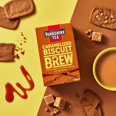Yorkshire Tea Caramelised Biscuit Brew Flavoured Tea Bags, 4 Boxes of 40 Tea Bags (Total 160 Bags)