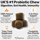 Subscribe & Save NutriPaw Pre, Pro & Postbiotic Digestive Treats For Dogs - Gut Health, Sensitive Tums, Anal Glands, Scooting, Loose Stools, Smelly, Itchy Ears, Great