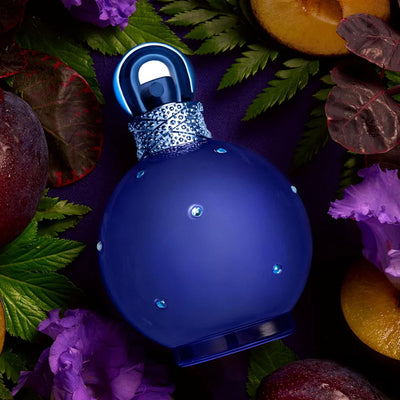 Britney Spears Midnight Fantasy 100 ml – Eau de Parfum for Women – Floral Amber Fruity Fragrance – Notes of Exotic Plum, Velvet Iris and Amber – Midnight Blue Bottle