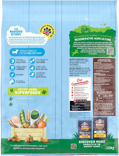 Bakers Small Dog Dry Dog Food Beef & Veg 10kg