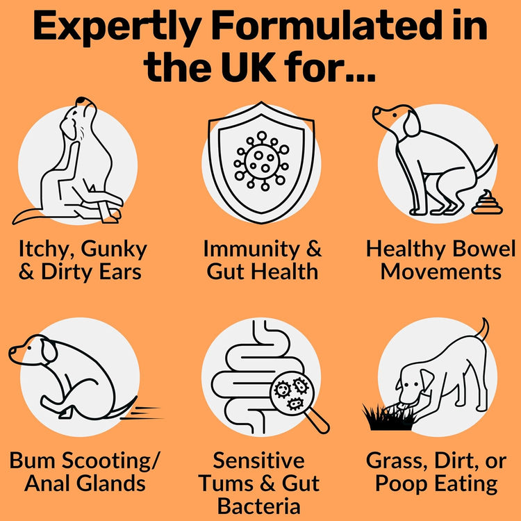 NutriPaw Pre, Pro & Postbiotic Digestive Treats For Dogs - Gut Health, Sensitive Tums, Anal Glands, Scooting, Loose Stools, Smelly, Itchy Ears, Great for all dogs