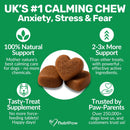 NutriPaw Calming Treats For Dogs - Reduce Stress, Fear, Separation, Barking, Hyperactivity, Reactivity, Aggression, Travel - Calm without Drowsiness dogs
