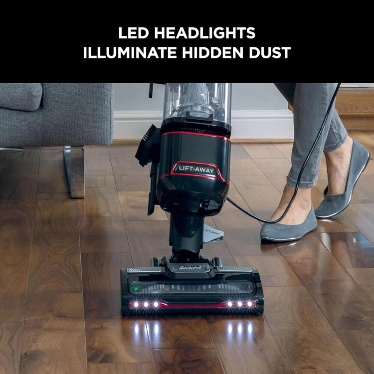 Shark Corded Upright Vacuum Cleaner 1.1L with Lift-Away Technology, Pet Model, LED Headlights, Anti-Allergen, 8m Cord, 750W, Pet, Crevice, Multi-Surface Tools, Red/Black, NV602UKT