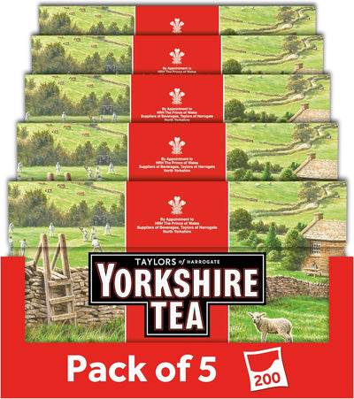 Yorkshire Tea, 5 Boxes of 40 Tea Bags, (Total 200 Bags)