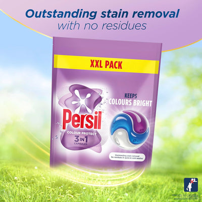 Persil Colour Protect 3 in 1 Washing Capsules keeps colours bright outstanding stain removal in quick & cold washes 48 washes