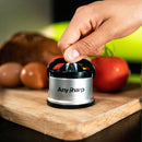 AnySharp Knife Sharpener, Hands-Free Safety, PowerGrip Suction, Safely Sharpens All Kitchen Knives, Ideal for Hardened Steel
