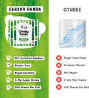 The Cheeky Panda Bamboo Toilet Rolls Bulk Buy 24 Rolls of 3 Ply Toilet Paper | Plastic Free Packaging and Sustainable Tissue Paper | White