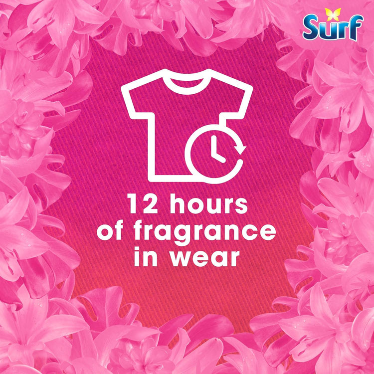 Surf Tropical Lily Washing Powder joy-infused fragrance with natural essential oil lasting up to 12 hours in wear for brilliantly clean laundry every time 125 washes 6.25 kg