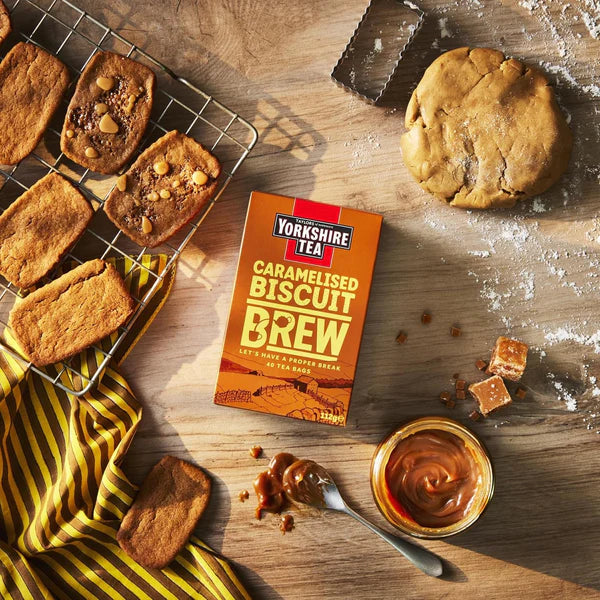 Yorkshire Tea Caramelised Biscuit Brew Flavoured Tea Bags, 4 Boxes of 40 Tea Bags (Total 160 Bags)